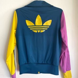 Adidas Original Firebird multicolor RARE WITH SEQUIN LOGO ON BACK, adidas active